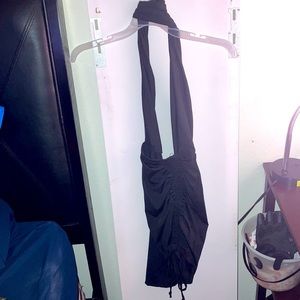 Jet black mini dress